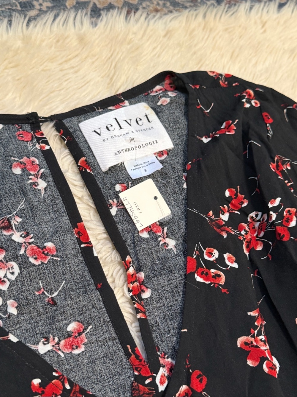 NWT Anthropologie Velvet by Graham & Spencer Freddy Floral Jumpsuit - Small - Picture 5 of 7